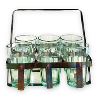 Tea Glass with Carrier Set of 6 Carousel 1