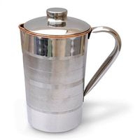 Copper Jug With Steel Outside With Lid