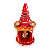 Clay Mandir Red - Small Carousel 1