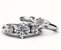 Very sweet 2pce ring set size 10 (clearance) Carousel 2