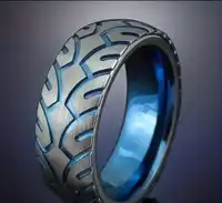 Men’s tyre design stainless steel ring size 11