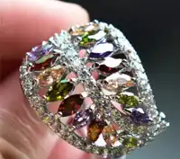 Vintage inspired hollow flower ring size 9 Carousel 3