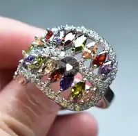 Vintage inspired hollow flower ring size 9 Carousel 1