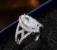 Elegant teardrop ring size 10 (clearance)