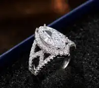 Elegant teardrop ring size 10 (clearance) Carousel 1