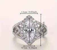 Elegant teardrop ring size 10 (clearance) Carousel 3