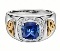 Men’s faux sapphire ring size 14 Carousel 1