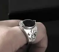 Men’s silver plated ring size 13
