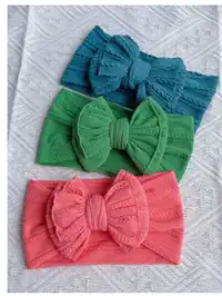 5pcs Cute Bow Headbands, Seamless Nylon Baby Hair Accessories Carousel 4