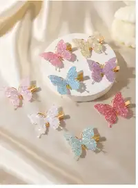 8pcs Elegant 3D Butterfly Hair Clips