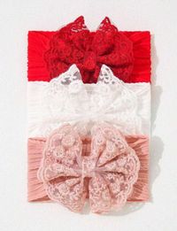 3pcs Baby bow lace Headband