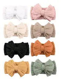 Handmade Baby Headband Children's Soft Stretchy Nylon Hair Bands