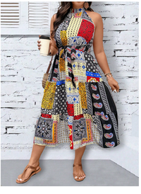 Plus Size Sleeveless Women's Fashion Summer Dress Carousel 3