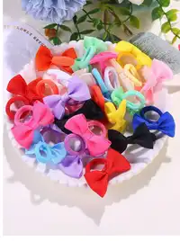 5/30/60pcs Girls' Elastic Hair Ties  Carousel 1