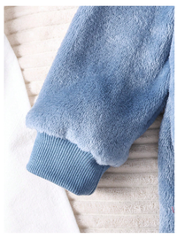 Cute Round Neck Baby Boys Plush Outfit