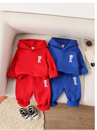 4pcs Baby Boys Letter Print Hoodie Sweatshirt And Sweatpants Set