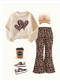  Baby Girl Knitted Soft Casual Crew Neck Thick Sweatshirt And Flared Pants Set Carousel 4