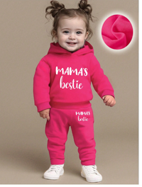 Baby Girl Fleece Hooded Sweatshirt And Pants Set
