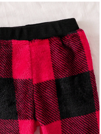 Baby Boy 2pcs Stripe Pullover V-Neck Teddy Sweatshirt & Casual Sports Pants Outfit