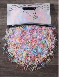 1000pcs/Pack Colorful Mini 0.59 Inch Diameter Disposable Elastic Rubber Bands For Girls Carousel 1