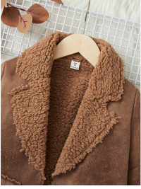 Young Boy Flap Pocket Teddy Lined Overcoat Carousel 7