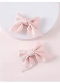 2pcs Set Elegant Minimalist Stylish Bow Knot Hair Clips, Cute For Teen