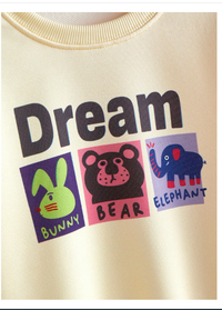 2pcs/Set Girls' (Small) Round Neck Long Sleeve Letter Print Simple Top And Pants Set Carousel 2