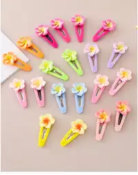 20pcs Girls Daisy Hair Clips, Colorful Side Bangs Hair Clips For Kids