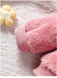 Baby Girl Casual Animal Embroidered Fleece Sweatshirt And Sweatpants Set Carousel 4