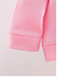 Baby Girls' Butterfly Printed Fashionable Long Sleeve Sweatshirt And Casual Pants Warm Outfit