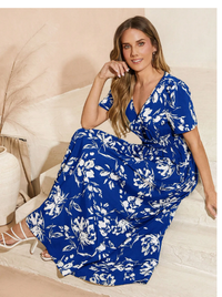 Women Short Sleeve V-Neck Simple Fashion Dress Carousel 3