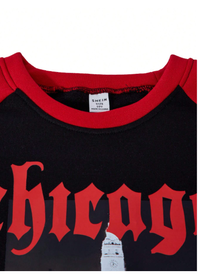 2pcs Set Boys Casual Letter Print Colorblock Long Sleeve Crew Neck T-Shirt And Fleece Pants