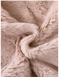 Baby Girl Fashion Contrast Fuzzy Panel Coat