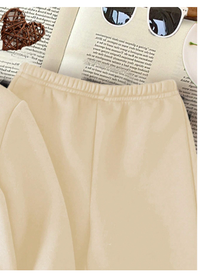 2pcs Baby Girl "Fall Vibes" Cute Giraffe Print Soft Knit Thicken Pullover Sweatshirt & Pants Set