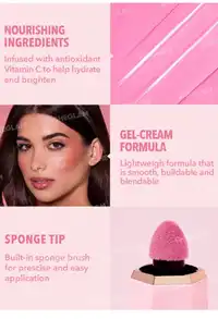 SHEGLAM Color Bloom Liquid Blush-On Point  Liquid Blush Liquid Waterproof Long Lasting High Pigment