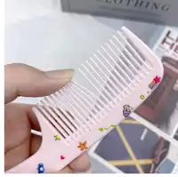 2pcs Portable Mini Comb, Cartoon Macaron Color Pattern Small Comb Carousel 3