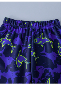 Young Boy Shark Print Sweatshirt & Sweatpants Carousel 3