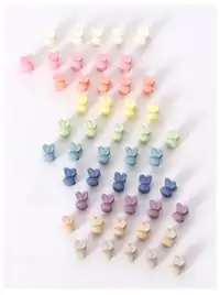 50pcs Toddler Girls Random Color Rabbit Design Hair Claw