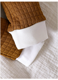 Baby Boy Letter Patched Detail Contrast Trim Sweatshirt & Sweatpants