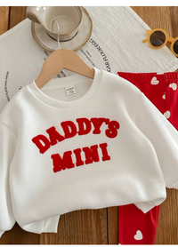 Baby Girl Cute Versatile Letter Pattern Long Sleeve Sweatshirt With Elastic Waist Carousel 4