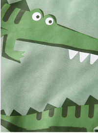 Young Boy Crocodile Print Thermal Lined Sweatshirt & Teddy Lined Sweatpants Carousel 4