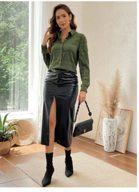 LUNE Solid Button Front Shirt Carousel 4