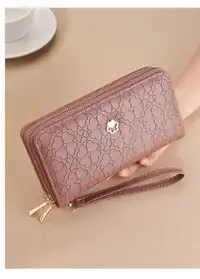 Fashionable Clutch Handbag Mobile Phone Bag Double Layer ZipperFashionable Clutch Handbag Mobile Phone Bag Double Layer Zipper