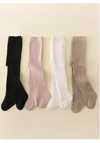 4 Pairs Children's All-Match Versatile Tights, Suitable For Infants Everyday Wear, All Season