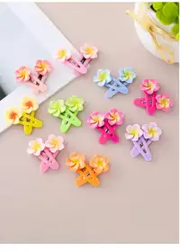 20pcs Girls Daisy Hair Clips, Colorful Side Bangs Hair Clips For Kids