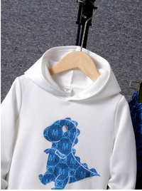 Young Boy Dinosaur Print Hoodie & Pants Carousel 3