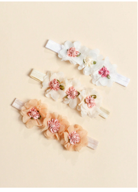 3pcs Baby Cute Lace Flower Elastic Headbands