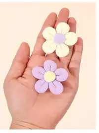10pcs Macaron Floral Hair Clips For Girls,Adorable Colorful Flower Barrettes