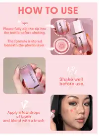 SHEGLAM Color Bloom Liquid Blush-On Point  Liquid Blush Liquid Waterproof Long Lasting High Pigment