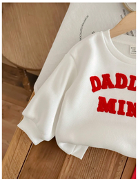 Baby Girl Cute Versatile Letter Pattern Long Sleeve Sweatshirt With Elastic Waist Carousel 2